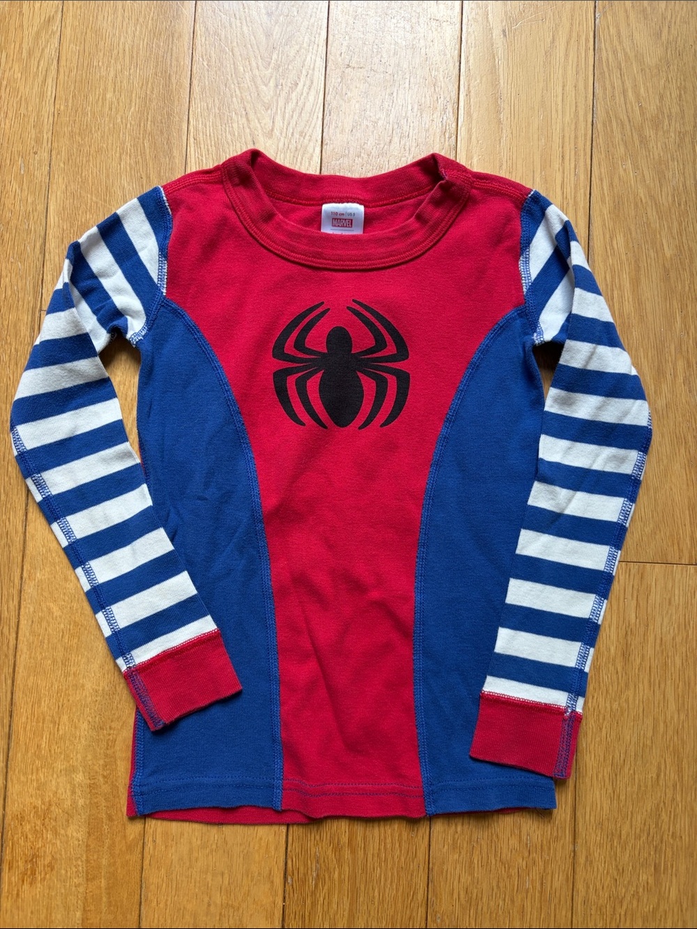 Hanna Andersson🕷️Red & Blue Marvel Spiderman Stripe Pajama Set - Picture 2 of 4